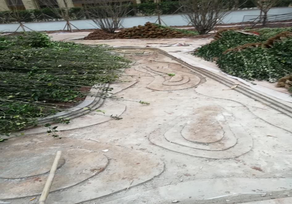 【施工花絮】水磨石即將